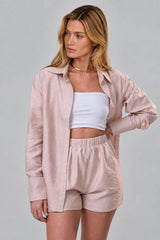 Conjunto De Linho Feminino Short e Blusa Mavi