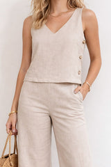 Conjunto Feminino Alfaiataria Linho Magda