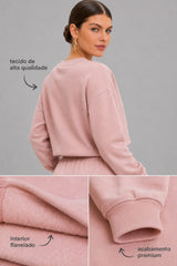 Conjunto Moletom Flanelado Feminino Heri