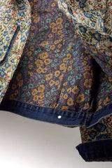 Jaqueta Jeans Feminina Estampada Flowers