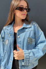 Jaqueta Jeans Feminina Paete Lindisay