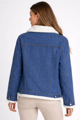 Jaqueta Jeans Feminina Peluciada FLASH
