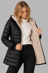Jaqueta Puffer Feminina Forrada Cute
