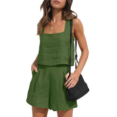 Conjunto Feminino Linho Rosangela Verde - Coradon