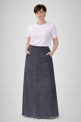 Saia Jeans Longa De Cintura Alta Miriam