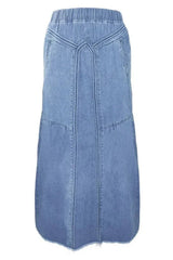 Saia Jeans Longa De Cintura Alta Miriam