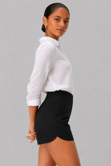 Short Alfaiataria Feminino Preto Paula