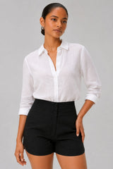 Short Alfaiataria Feminino Preto Paula