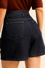 Short Jeans Escuro Feminino Yvi