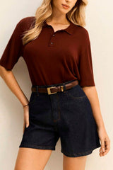 Short Jeans Escuro Feminino Yvi