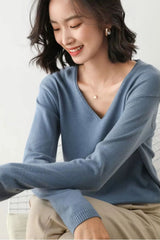 Suéter Feminino Tricot Gola V Jolie