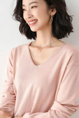 Suéter Feminino Tricot Gola V Jolie