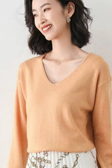 Suéter Feminino Tricot Gola V Jolie