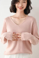 Suéter Feminino Tricot Gola V Jolie