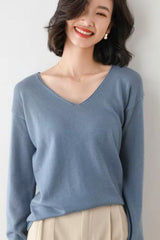 Suéter Feminino Tricot Gola V Jolie