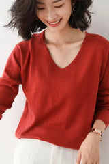 Suéter Feminino Tricot Gola V Jolie