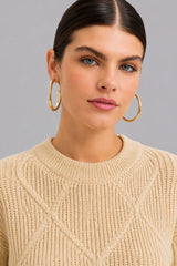 Suéter Feminino Tricot Marrom Alaide
