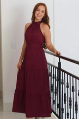 Vestido 3 Marias Longo Marsala Kleo