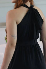 Vestido 3 Marias Longo Preto Kleo
