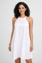 Vestido Curto Branco Laise Forrado Marilene