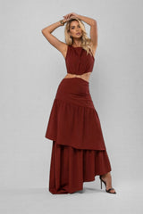 Vestido Longo de Festa Elegante Argola