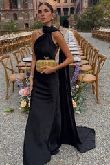 Vestido Longo de Festa Halter Enrolado