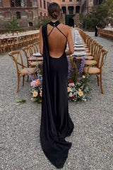 Vestido Longo de Festa Halter Enrolado