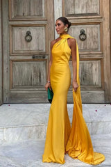 Vestido Longo de Festa Halter Enrolado