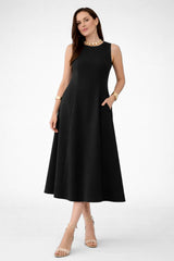 Vestido Midi Elegante Preto Chanel