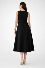 Vestido Midi Elegante Preto Chanel