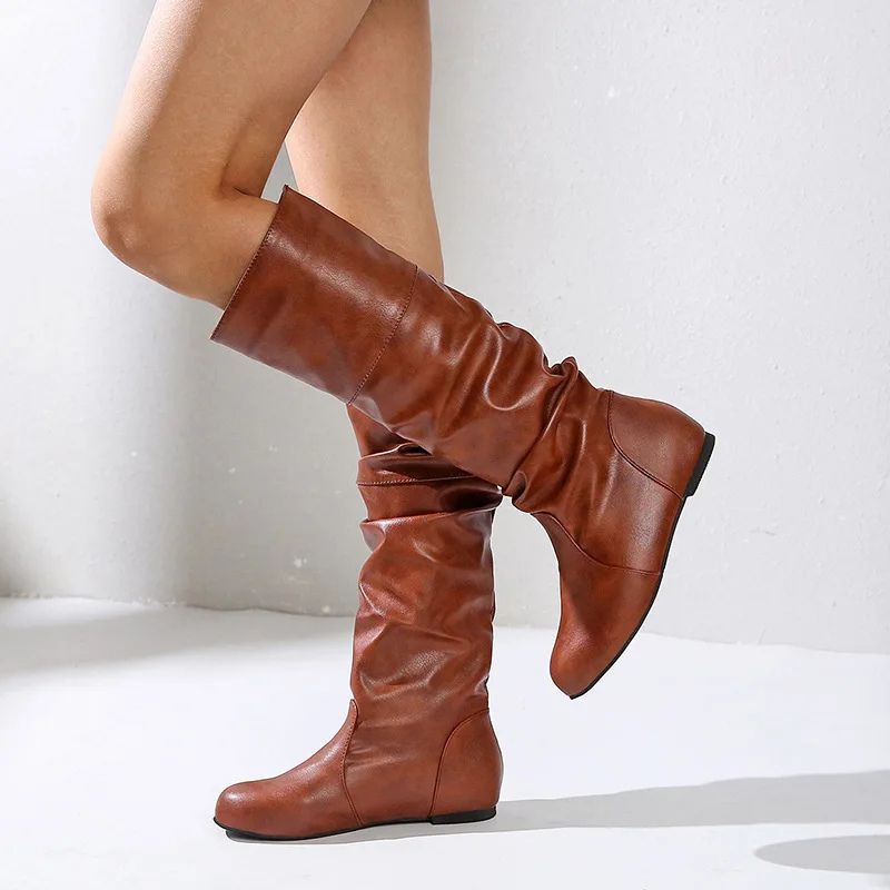 Bota Feminina Cano Médio de Couro Karina FLASH