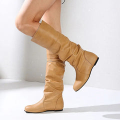 Bota Feminina Cano Médio de Couro Karina FLASH