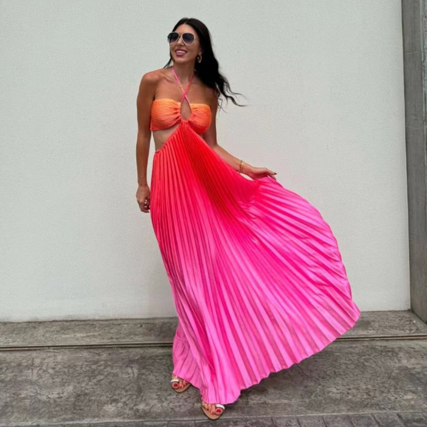 Vestido Longo Degrade Amarração Estelar FLASH