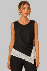 Blusa Assimétrica Renda Klea