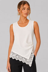 Blusa Assimétrica Renda Klea