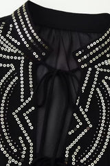 Blusa Bata Feminina Boho Chic Preto Anita