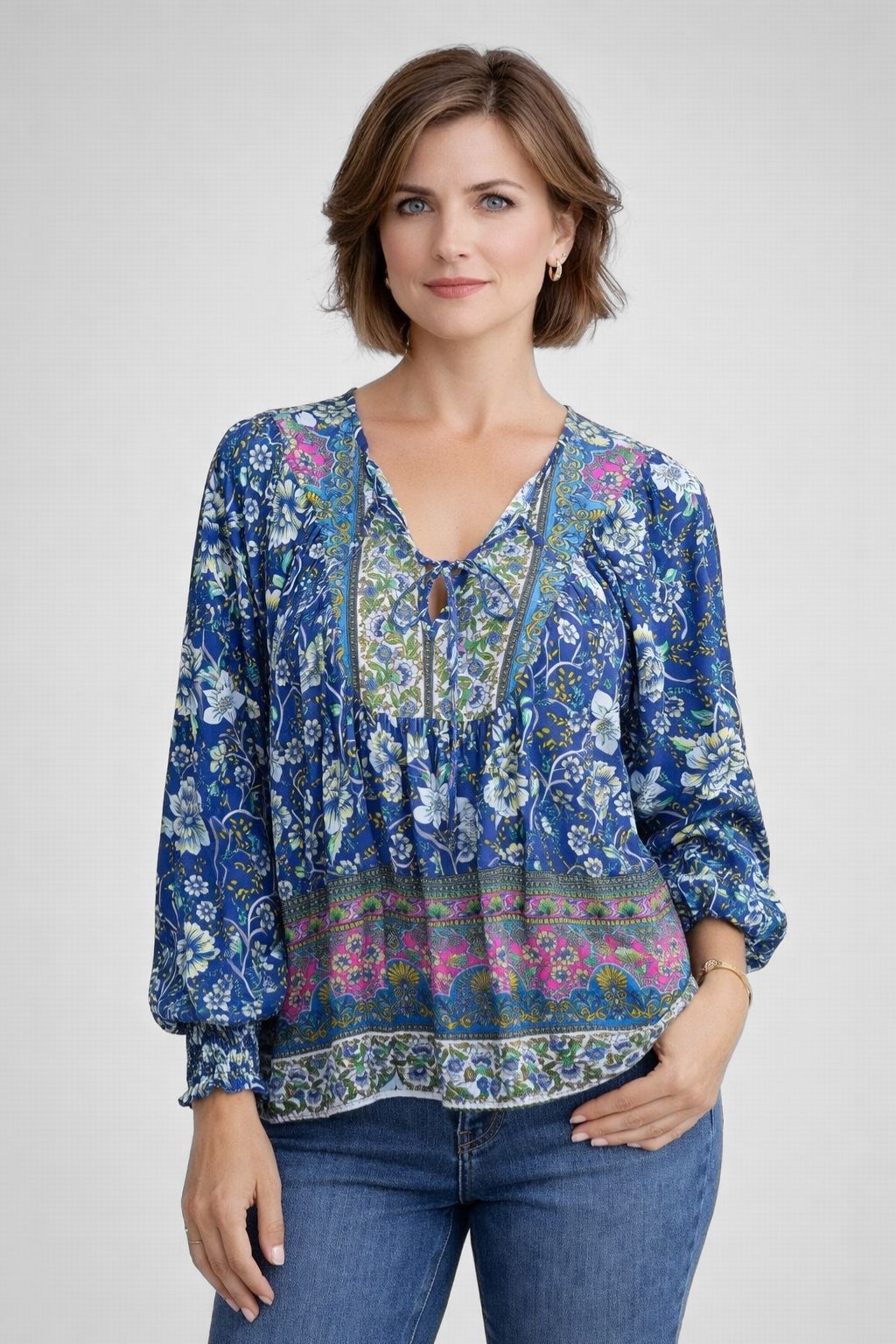 Blusa Bata Manga Longa Bufante Demi