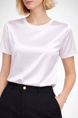 Blusa De Seda Feminina Branca Maya