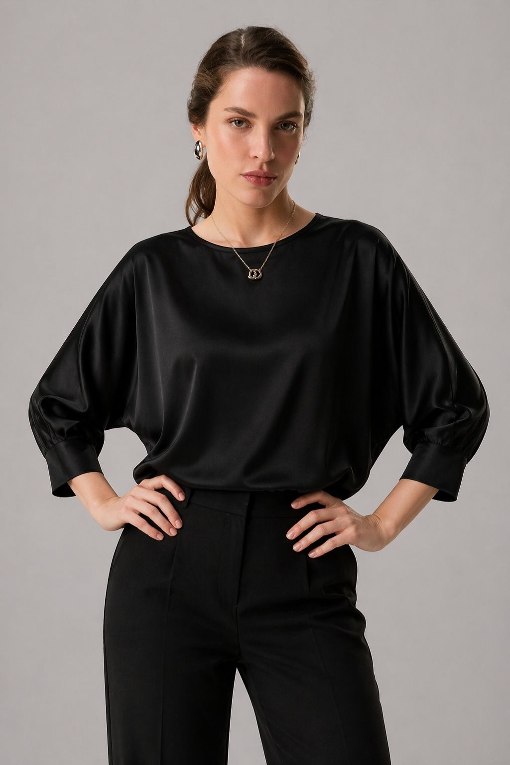 Blusa De Seda Feminina Pedrita
