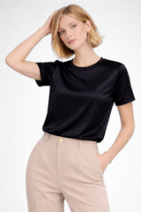 Blusa De Seda Feminina Preta Maya