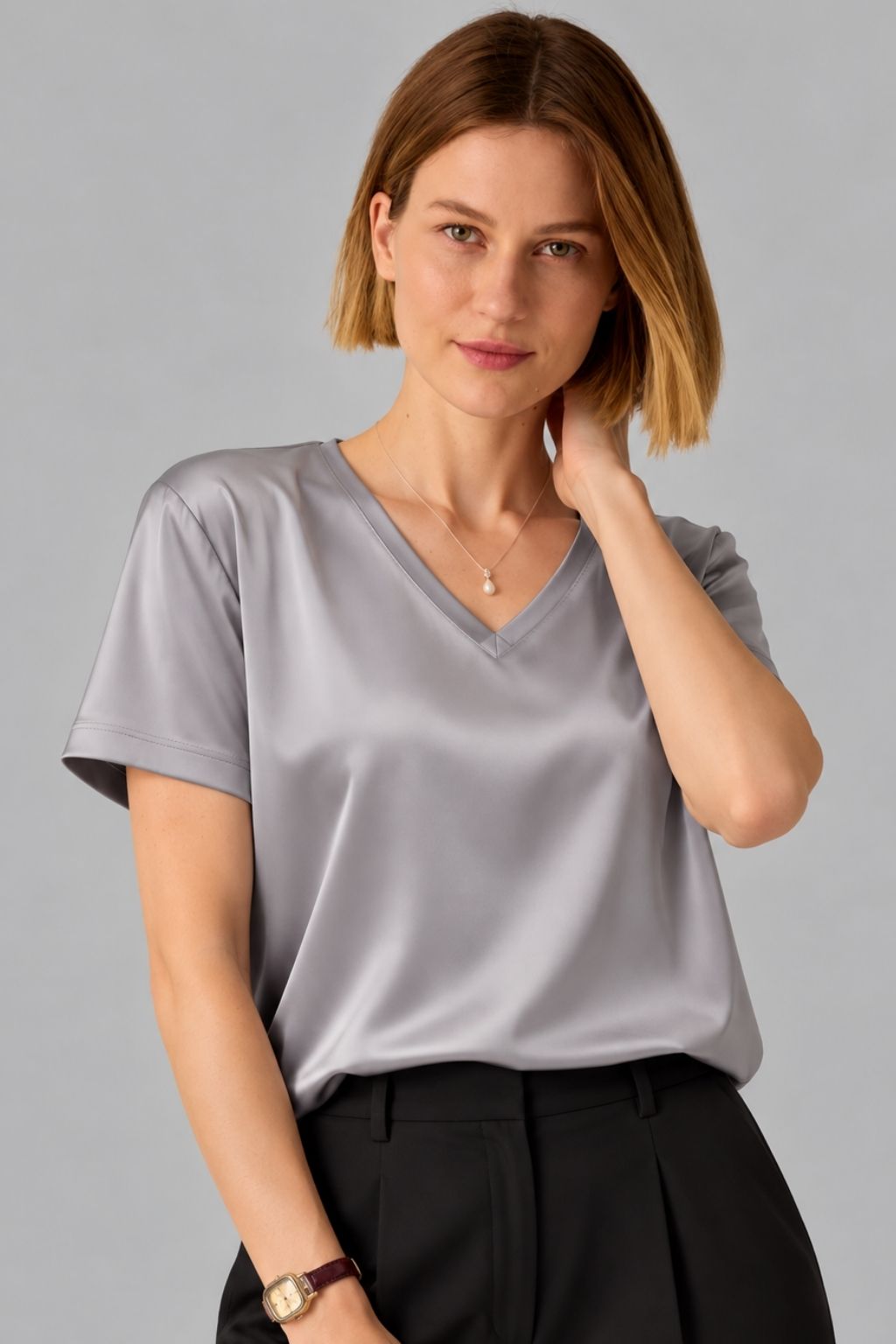 Blusa Feminina De Cetim Alexa