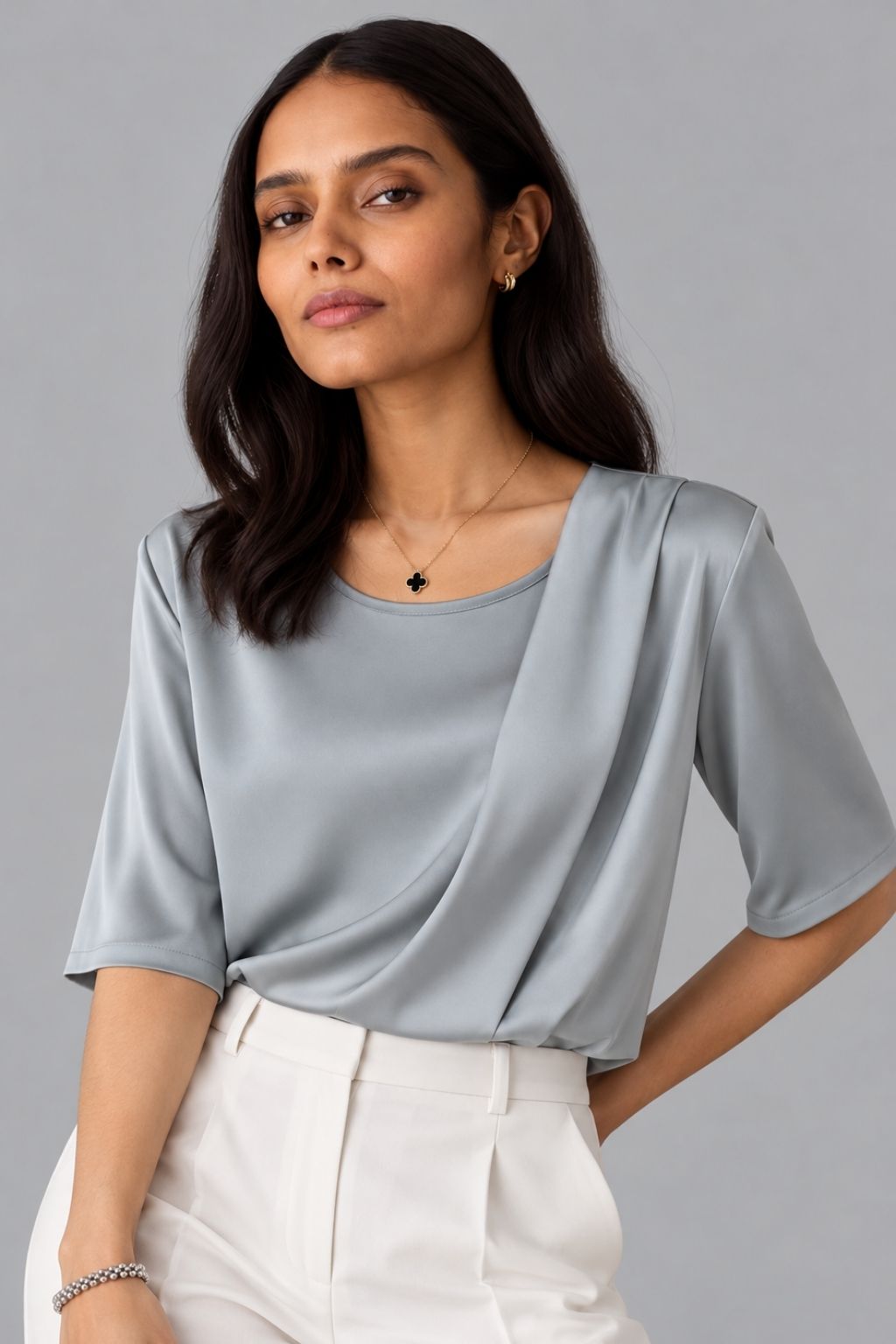 Blusa Feminina De Cetim Kloe