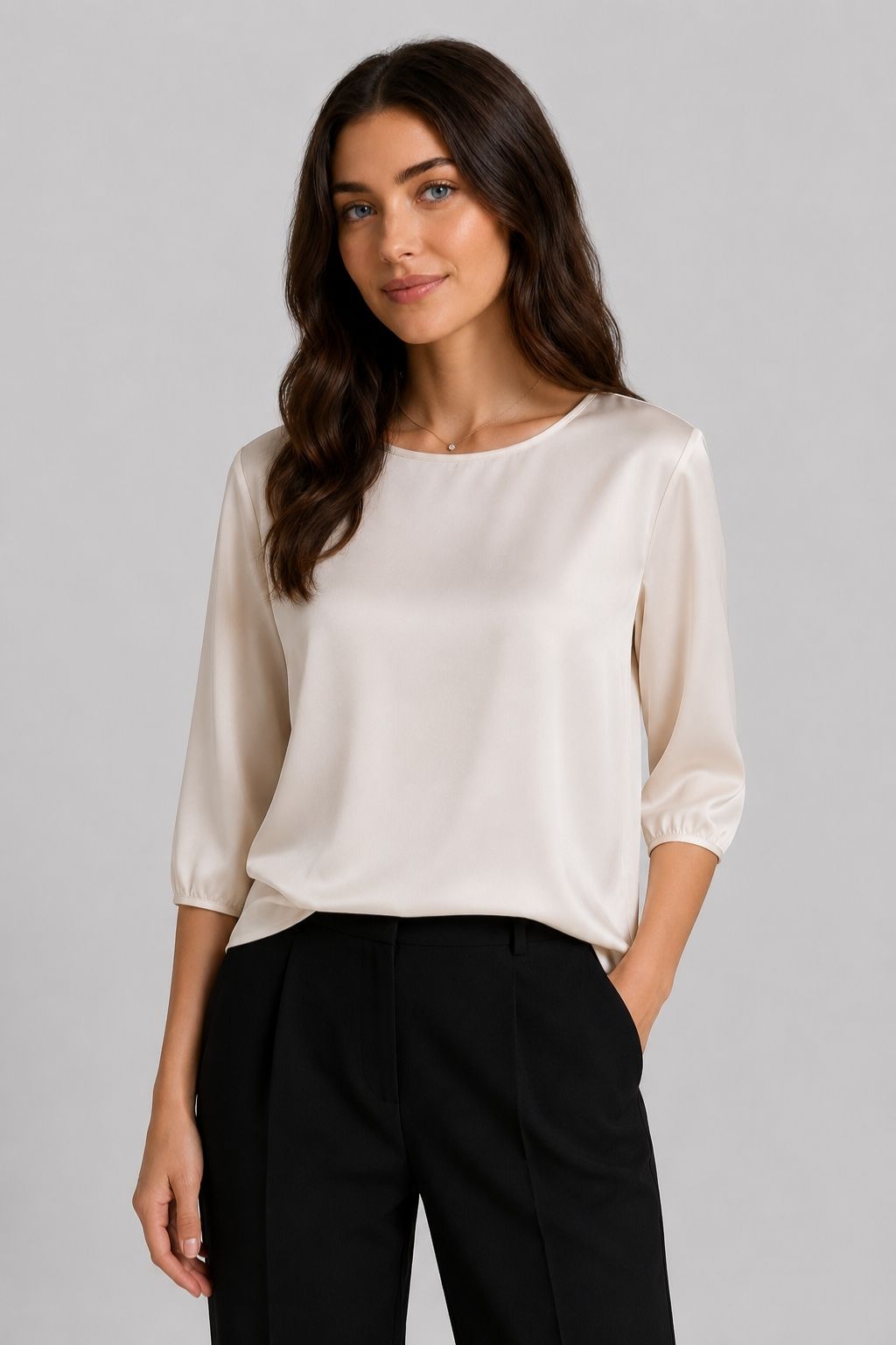 Blusa Feminina De Seda Elise