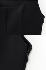 Blusa Feminina Decote Quadrado Preto Ceci