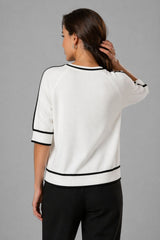Blusa Feminina Manga Curta Stripe