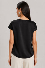 Blusa Feminina Seda Manga Curta Lolla