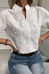 Blusa Laise Feminina Branca Sam