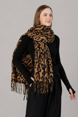 Cachecol Feminino Longo Leopard