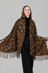 Cachecol Feminino Longo Leopard