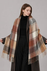 Cachecol Feminino Longo Xadrez